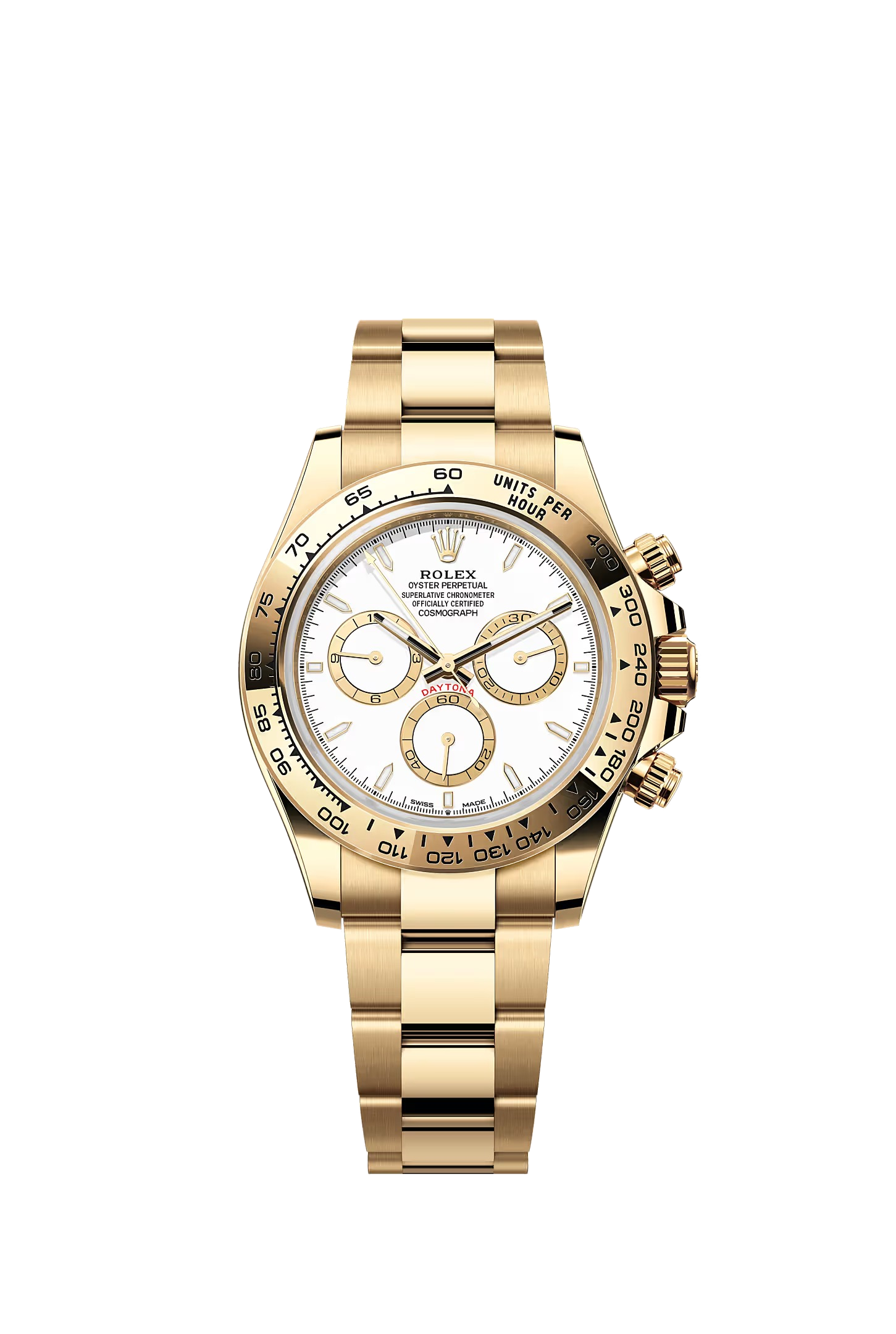 Rolex Cosmograph Daytona yellow gold white dial 126508