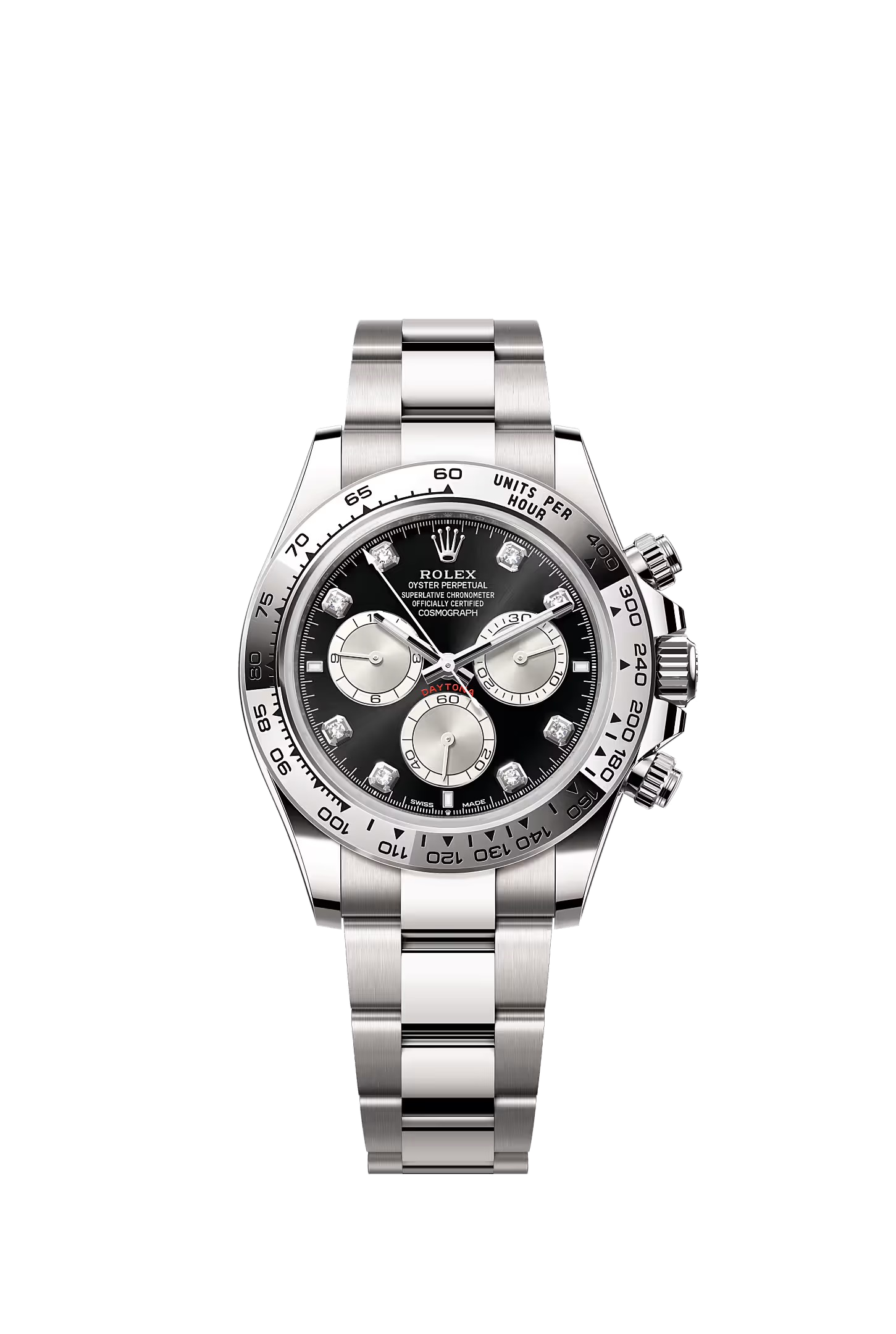 Rolex Cosmograph Daytona white gold black diamond dial 126509