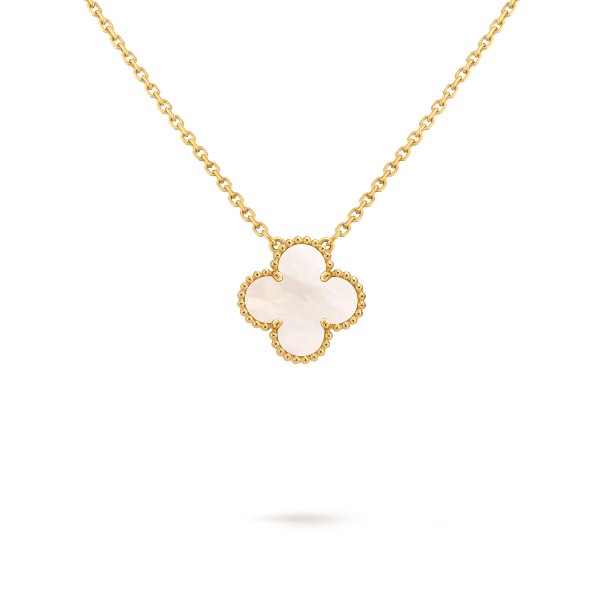 Single Clover Necklace 18k Yellow Gold
