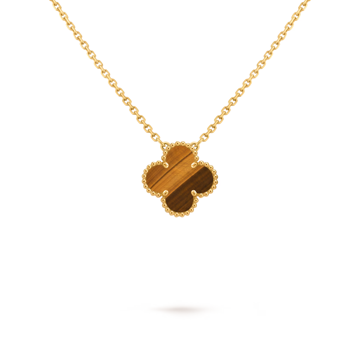 Single Clover Necklace 18k Yellow Gold