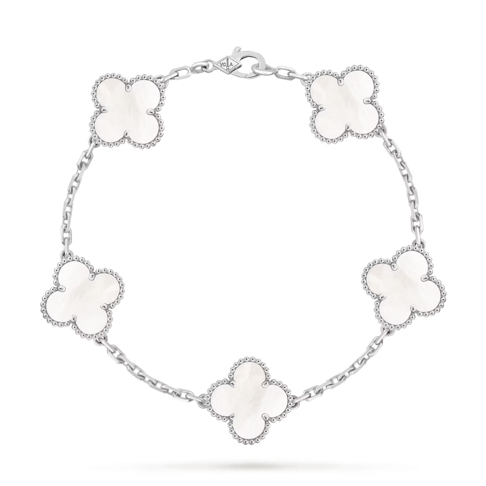 5 Motif Bracelet White Gold