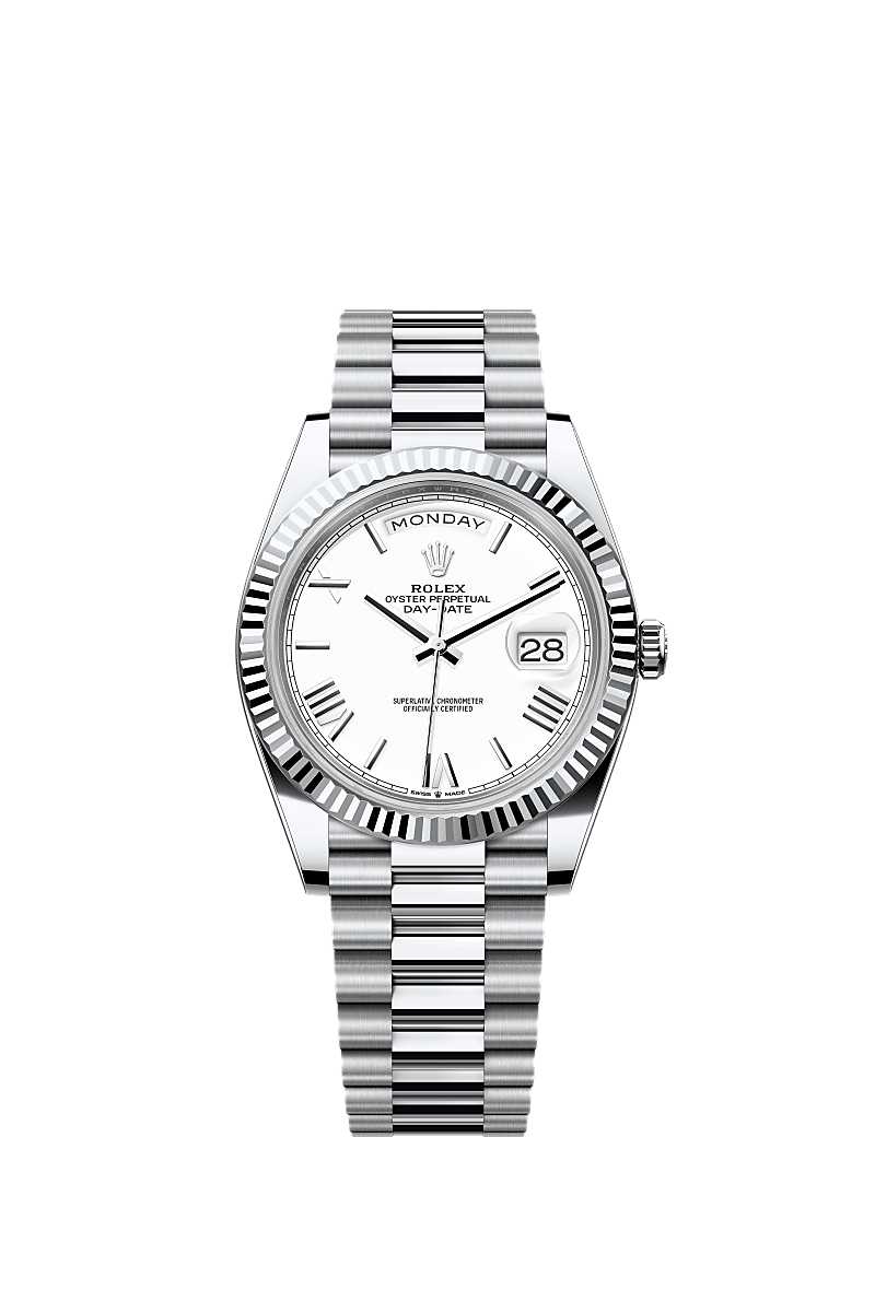 Rolex Day-Date 40 platinum white Roman dial 228236