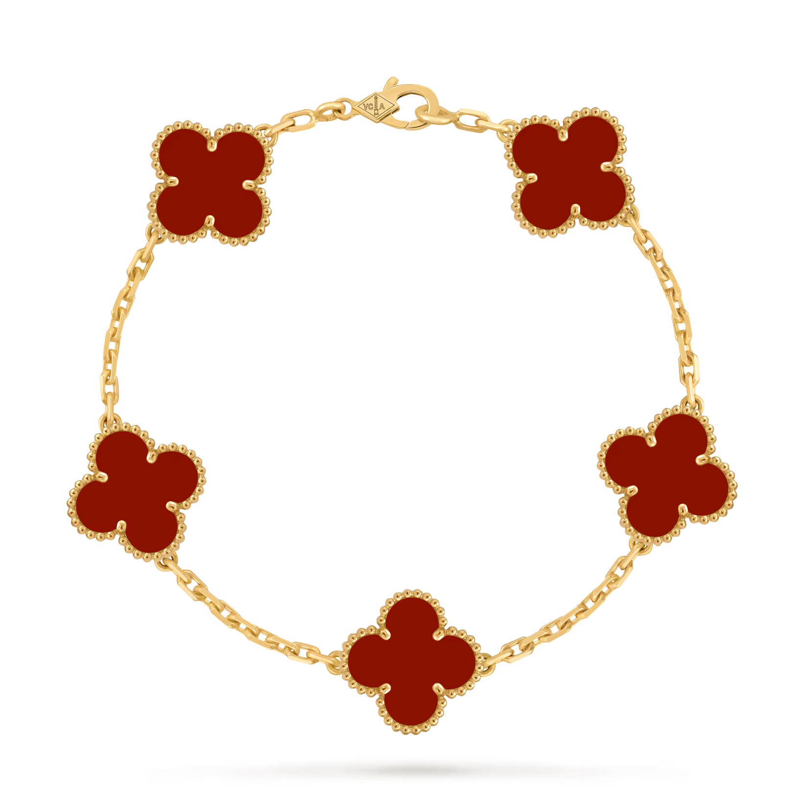 5 Motif Bracelet Yellow Gold