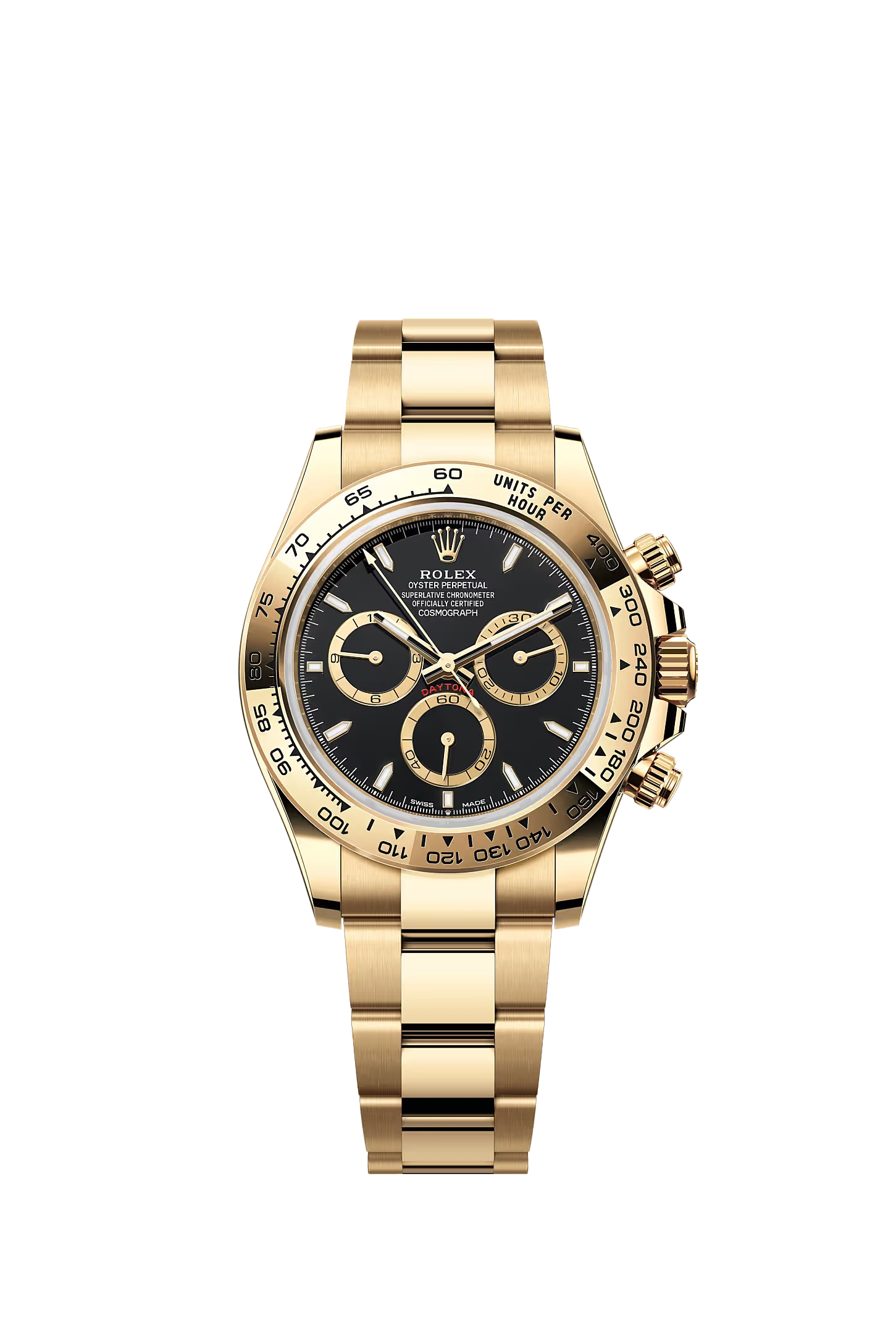 Rolex Cosmograph Daytona yellow gold black dial 126508