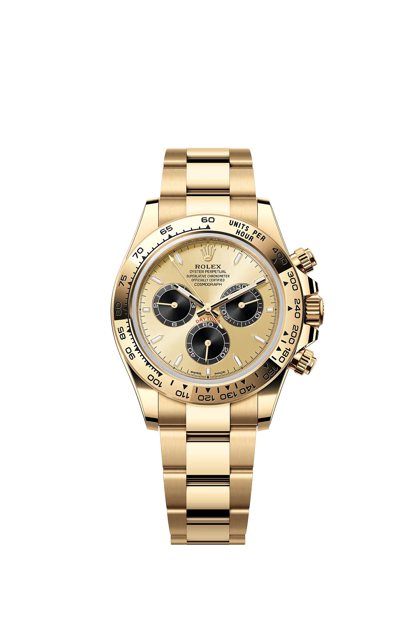 Rolex Cosmograph Daytona yellow gold champagne dial black counters 126508