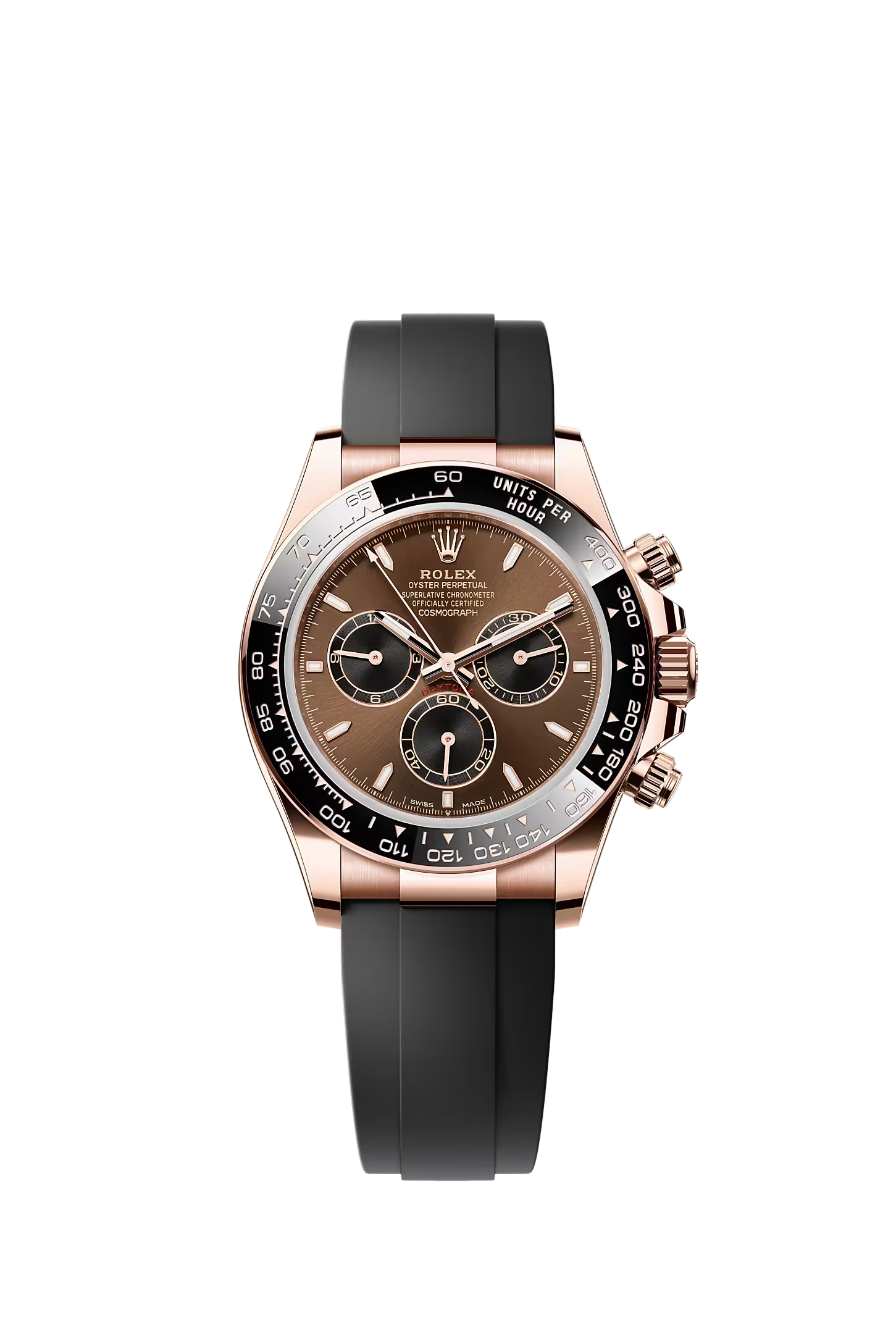 Rolex Cosmograph Daytona Everose chocolate dial Oysterflex 126515LN