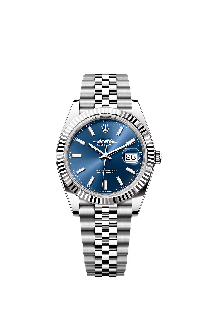 ROLEX DATE-JUST BLUE BATON
