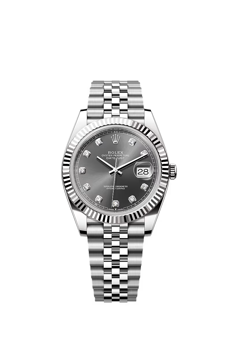 ROLEX DATE-JUST RHODIUM