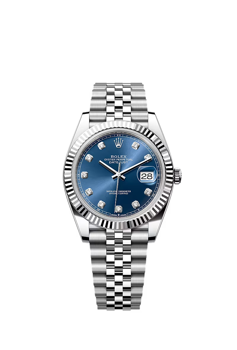 Rolex Datejust 41 126334 blue diamond dial Jubilee