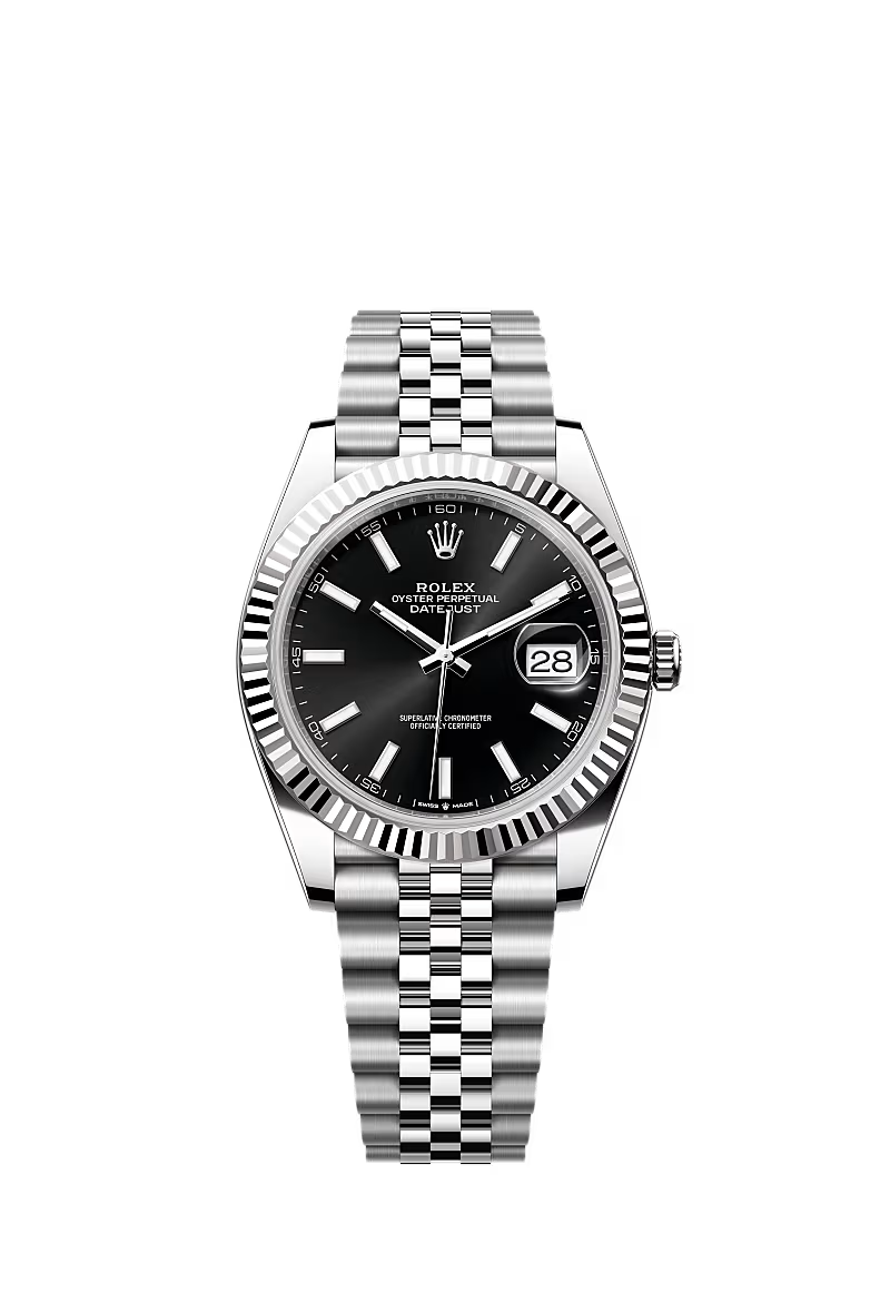 ROLEX DATE-JUST BLACK BATON