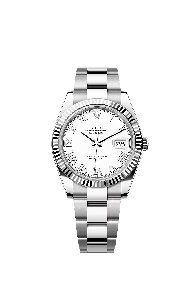 Rolex Datejust 41 126334 white Roman dial Oyster