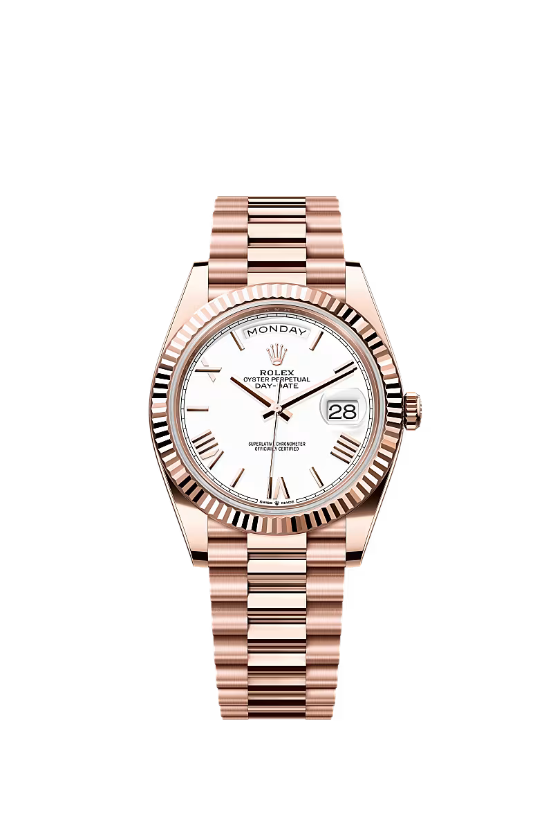 ROLEX ROSE DAY-DATE WHITE DIAL