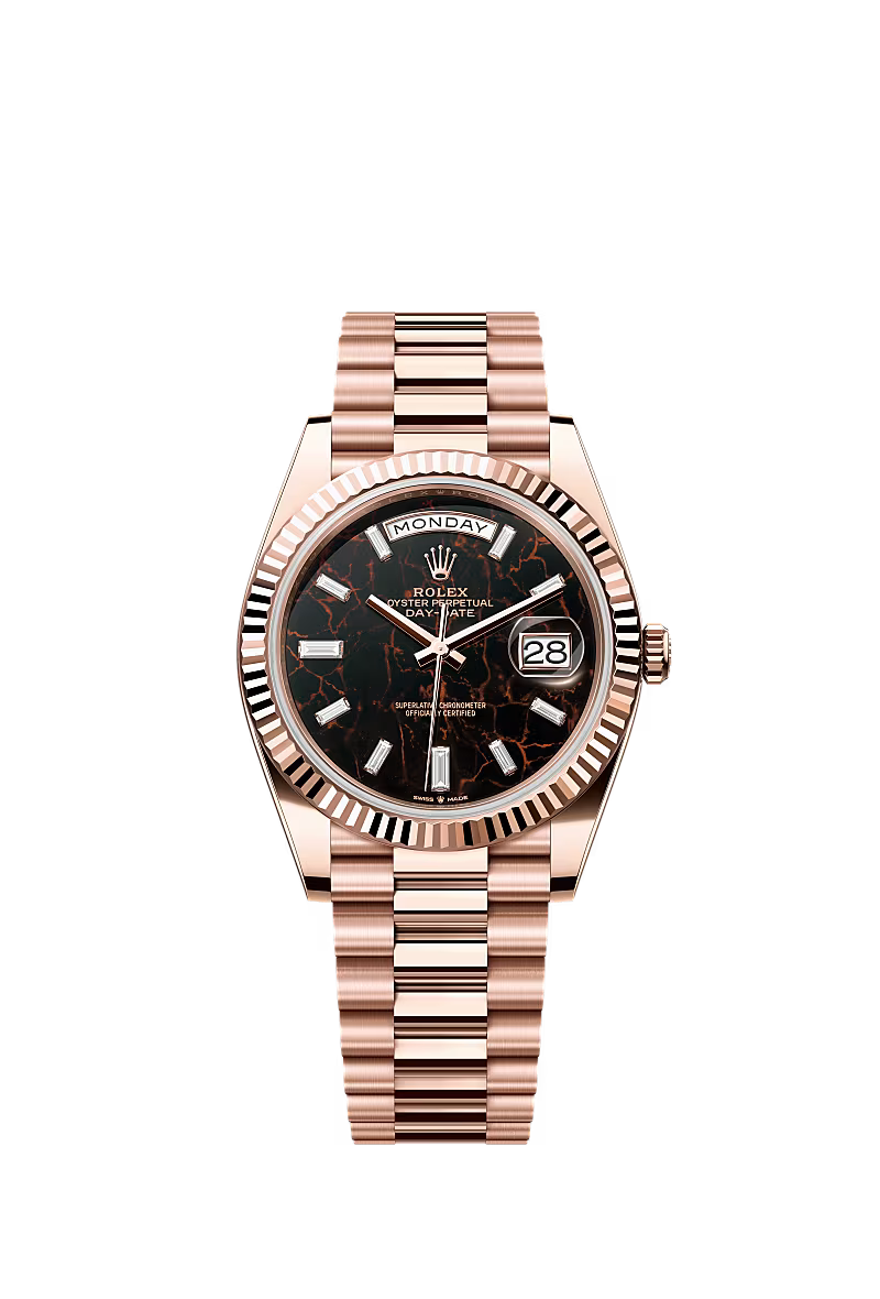 ROLEX ROSE DAY-DATE EISENKIESEL DIAL