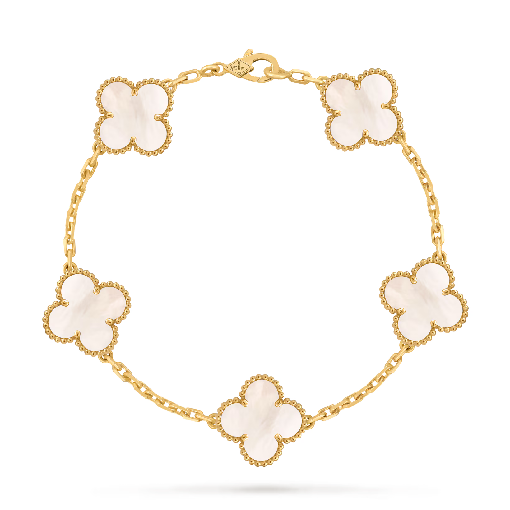 5 Motif Bracelet Yellow Gold