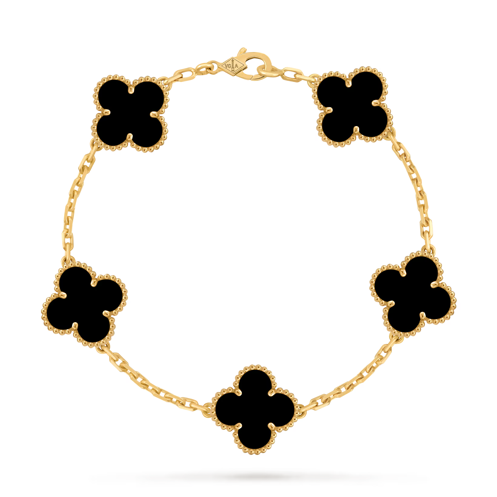 5 Motif Bracelet Yellow Gold