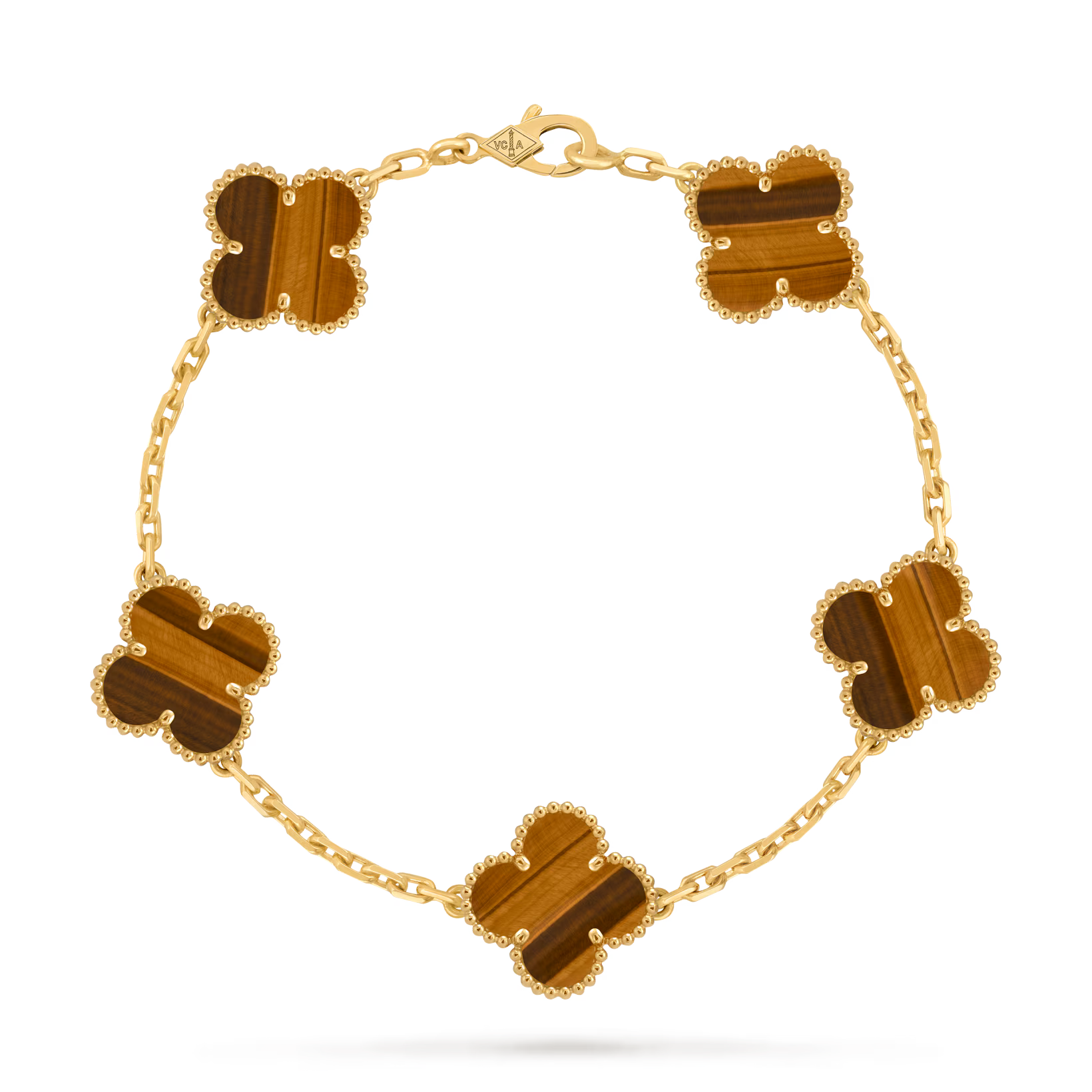 5 Motif Bracelet Yellow Gold